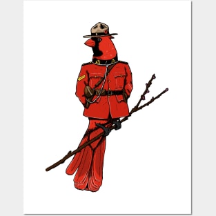 Cardinal Mountie - Canadian Birds Posters and Art